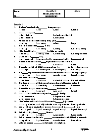 Bài kiểm tra trắc nghiệm môn Tiếng Anh - Bài