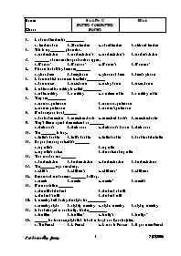 Bài kiểm tra trắc nghiệm môn Tiếng Anh - Bài