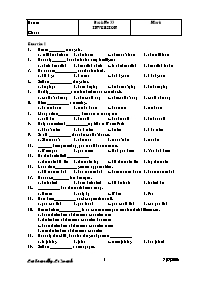 Bài kiểm tra trắc nghiệm môn Tiếng Anh - Bài
