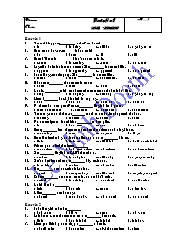 Bài kiểm tra trắc nghiệm môn Tiếng Anh - Bài 
