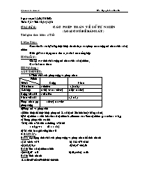 Bài tập môn Số học Lớp 6 - Chủ đề 6: Các phép toán về số tự nhiên - Năm hoc 2008-2009 -Nguyễn Thị Nhị Hà