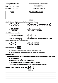 Bài thi học sinh giỏi cấp trường môn Toán Lớp 6 - Trường THCS Bình Phú Bài thi học sinh giỏi cấp trường môn Toán Lớp 6 - Trường THCS Bình Phú