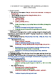 Các động từ xác định mục tiêu kiểm tra , đánh giá môn Công nghệ Các động từ xác định mục tiêu kiểm tra , đánh giá môn Công nghệ