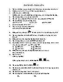 Đề cương ôn tập hè môn Toán Lớp 6 - Phần số học