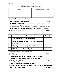 Đề kiểm tra 1 tiết môn Hình học Lớp 6 (2 đề)