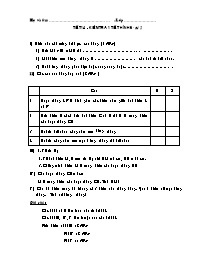 Đề kiểm tra 1 tiết môn Hình học Lớp 6 - Tiết 14 (2 đề)
