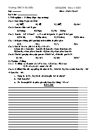 Đề kiểm tra 1 tiết môn Hình học Lớp 6 - Trường THCS Tân Tiến