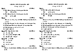 Đề kiểm tra 1 tiết môn Số học Lớp 6 - Tiết 69 (2 đề)