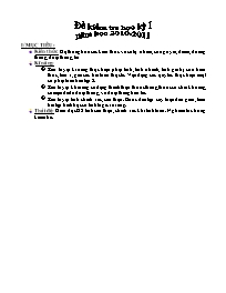 Đề kiểm tra 1 tiết môn Toán Lớp 6 - Năm học 2