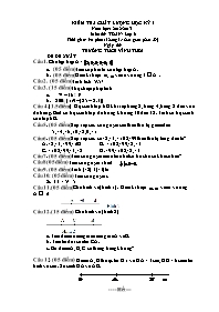 Đề kiểm tra chất lượng học kỳ I môn Toán Lớp 6 - Năm học 2012-2013 - Trường THCS Vĩnh Thới