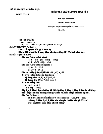 Đề kiểm tra chất lượng học kỳ I môn Toán Lớp 6 - Năm học 2012-2013 - Trường THCS Long Hậu