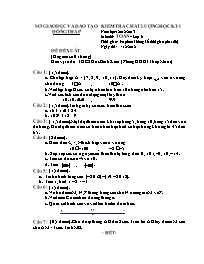 Đề kiểm tra chất lượng học kỳ I môn Toán Lớp 6 - Năm học 2012-2013 - Trường THCS Đốc Bình Kiều
