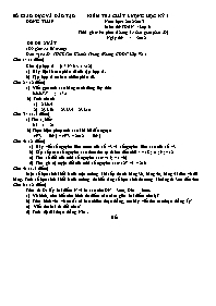 Đề kiểm tra chất lượng học kỳ I môn Toán Lớp 6 - Năm học 2012-2013 - Sở GD & ĐT Đồng Tháp (có đáp án)