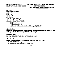 Đề kiểm tra học kỳ I môn Toán Lớp 6 - Năm học 2009-2010 - Hà Văn Hợi (có đáp án)