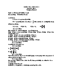 Đề kiểm tra học kỳ I môn Toán Lớp 7 - Nguyễn Thị Kim Xuyến