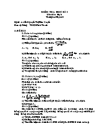 Đề kiểm tra học kỳ I môn Toán Lớp 8 - Nguyễn Thị Kim Xuyến