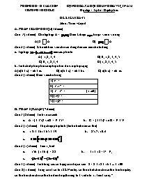 Đề kiểm tra môn Toán Lớp 6 - Tiết 18 - Phòng GD & ĐT Mai Sơn