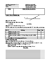 Đề kiểm tra một tiết môn Hình học Lớp 6 - Trường THCS Chu Văn An