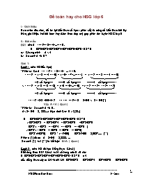 Đề ôn tập hay cho học sinh giỏi môn Toán Lớp 6 - Phạm Huy Hoạt