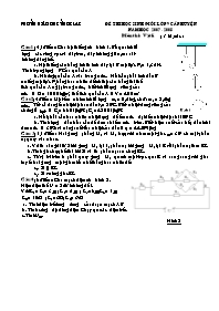 Đề thi chọn học sinh giỏi cấp huyện môn Vật lí Lớp 9 - Năm học 2007-2008 - Phòng Giáo dục Ngọc Lặc