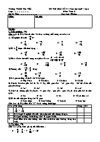 Đề thi học kỳ II môn Toán Lớp 6 - Năm học 200