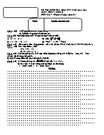 Đề thi kiểm tra học kỳ I môn Toán Khối 6 - Năm học 2010-2011