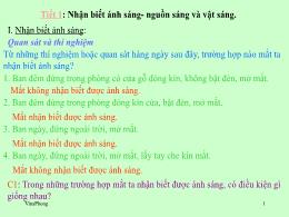 Giáo án điện tử môn Vật lí Lớp 7 - Tiết 1: Nh