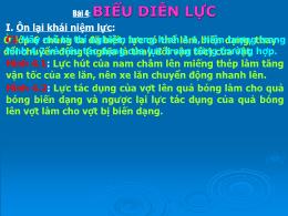 Giáo án điện tử môn Vật lí Lớp 8 - Bài 4: Biể