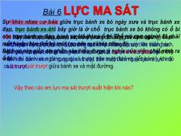 Giáo án điện tử môn Vật lí Lớp 8 - Bài 6: Lực