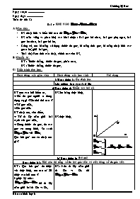 Giáo án Hình học Lớp 6 - Bài 4: Khi nào xOy + xOz = xOz - Năm học 2010-2011