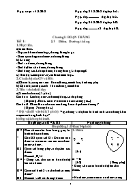 Giáo án Hình học Lớp 6 - Tiết 1 đến 28 - Năm học 2012-2013