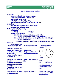 Giáo án Hình học Lớp 6 - Tiết 1 đến 4 - Năm h