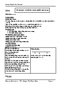 Giáo án Hình học Lớp 6 - Tiết 11: Vẽ đoạn thẳ