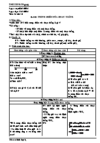 Giáo án Hình học Lớp 6 - Tiết 12, Bài 10: Tru