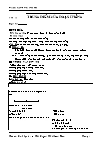Giáo án Hình học Lớp 6 - Tiết 12: Trung điểm 