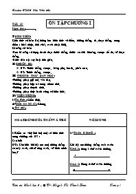 Giáo án Hình học Lớp 6 - Tiết 13: Ôn tập chươ