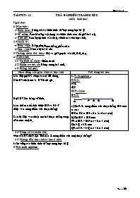Giáo án Hình học Lớp 6 - Tiết 15: Trả bài kiểm tra học kỳ I (Bản 2 cột)