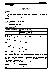 Giáo án Hình học Lớp 6 - Tiết 16, Bài 1: Nửa mặt phẳng - Năm học 2010-2011