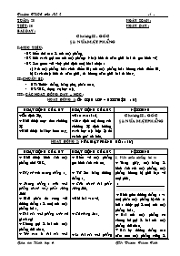 Giáo án Hình học Lớp 6 - Tiết 16 đến 27 - Dương Trung Tính