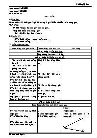 Giáo án Hình học Lớp 6 - Tiết 17, Bài 2: Góc - Năm học 2010-2011