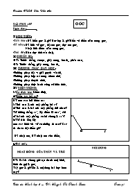 Giáo án Hình học Lớp 6 - Tiết 17: Góc - Huỳnh
