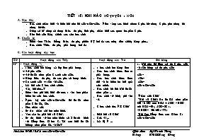 Giáo án Hình học Lớp 6 - Tiết 18: Khi nào xOy + yOz = xOz - Lại Thanh Hương