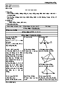 Giáo án Hình học Lớp 6 - Tiết 18: Ôn tập học kỳ I - Năm học 2010-2011