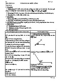 Giáo án Hình học Lớp 6 - Tiết 20: Vẽ góc cho biết số đo (Bản 2 cột)