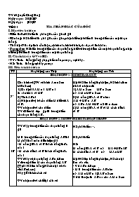 Giáo án Hình học Lớp 6 - Tiết 21: Tia phân giác của góc - Năm học 2006-2007 - Nguyễn Công Sáng Giáo án Hình học Lớp 6 - Tiết 21: Tia phân giác của góc - Năm học 2006-2007 - Nguyễn Công Sáng