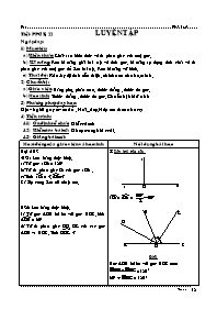 Giáo án Hình học Lớp 6 - Tiết 22: Luyện tập (Bản 2 cột)