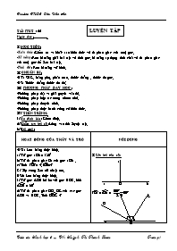 Giáo án Hình học Lớp 6 - Tiết 22: Luyện tập -