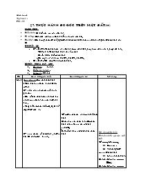 Giáo án Hình học Lớp 6 - Tiết 23, Bài 7: Thực
