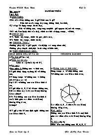 Giáo án Hình học Lớp 6 - Tiết 24: Đường tròn 