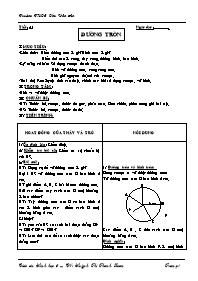 Giáo án Hình học Lớp 6 - Tiết 25: Đường tròn - Huỳnh Thị Thanh Loan (Bản 2 cột)